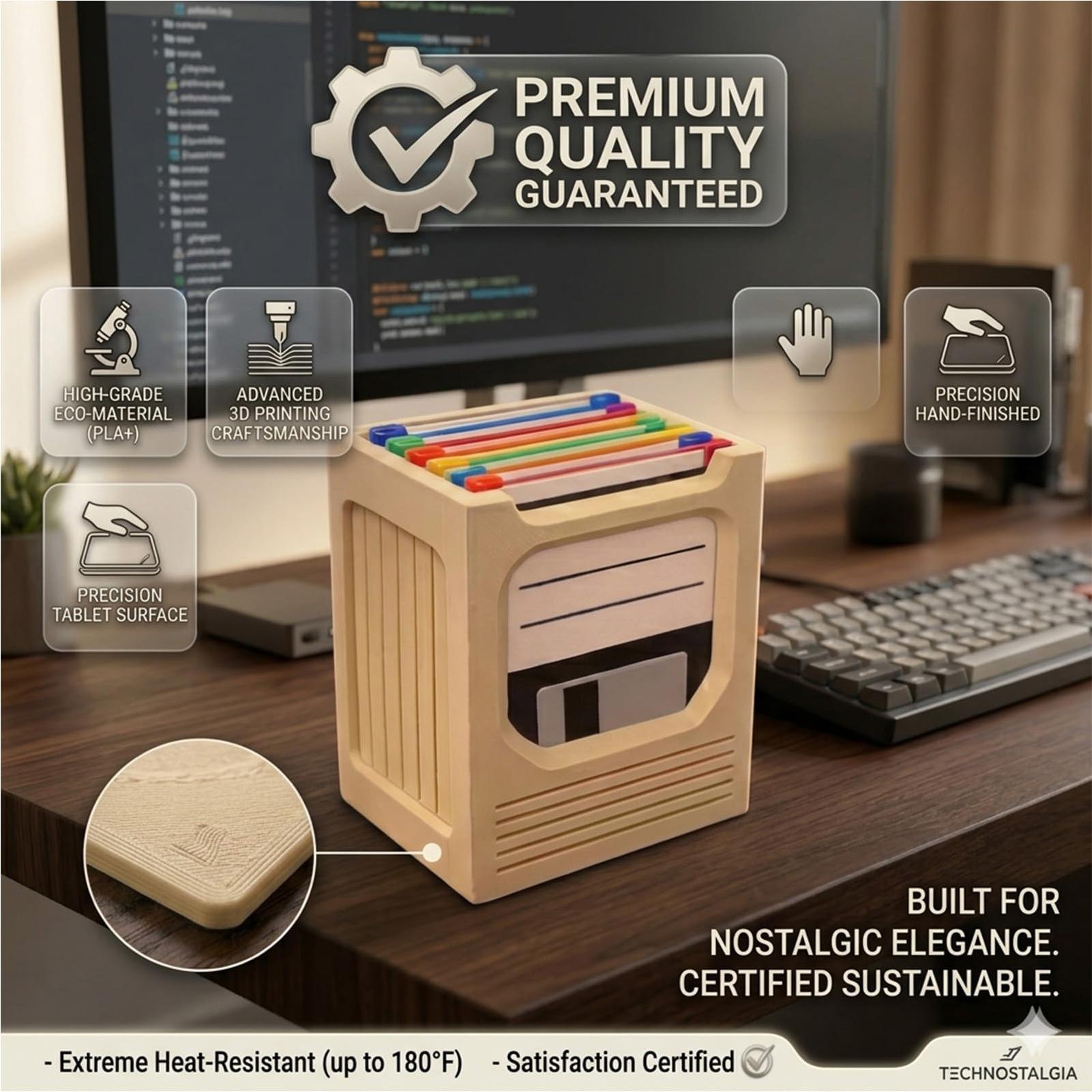 Tech For Office - Juego de Portavasos Retro Tech, Estante