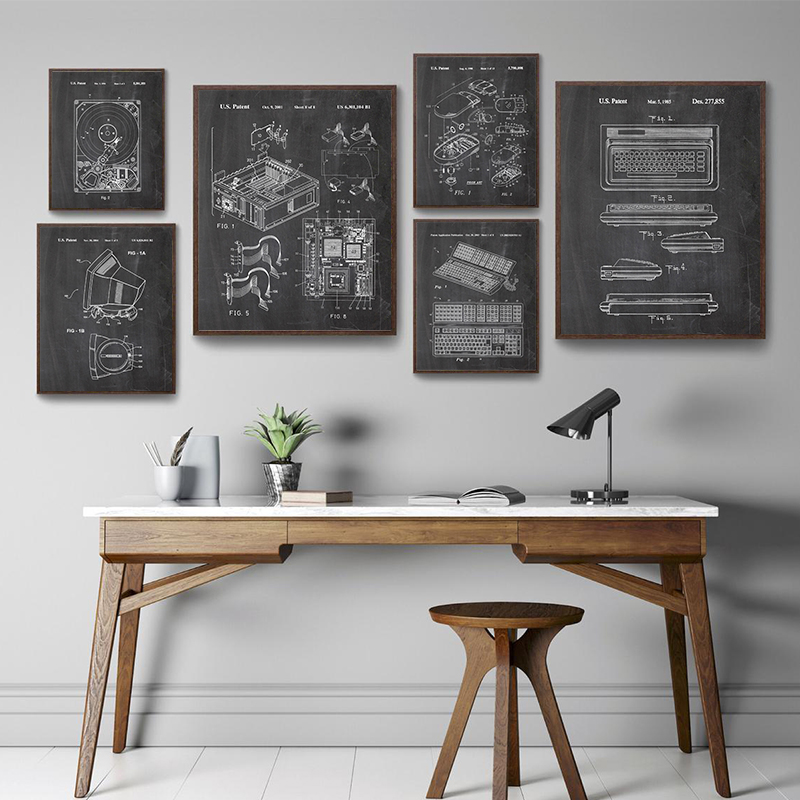 Juego de 6 Cuadros Decorativos - Office Tech Setup reseña y precio