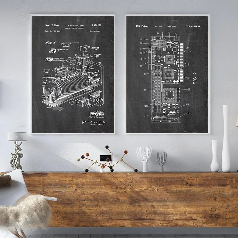 Juego de 6 Cuadros Decorativos - Office Tech Setup reseña y precio