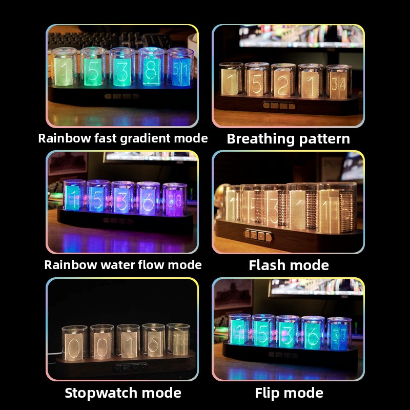 Reloj de Tubo Nixie LED RGB pa - Office Tech Setup reseña y precio
